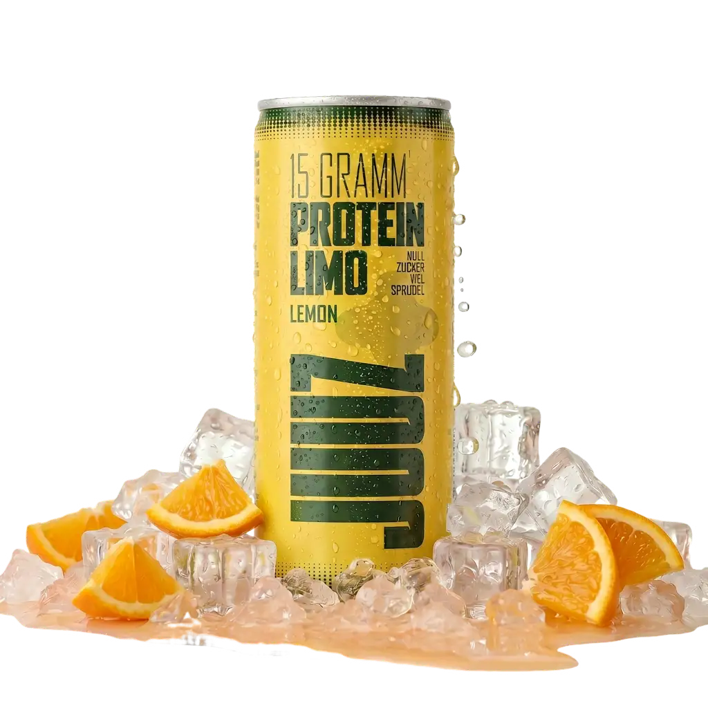JUUZ Lemon Protein Soda – Protein Limonade mit frischer Frucht, 15 g Protein, 0 g Zucker