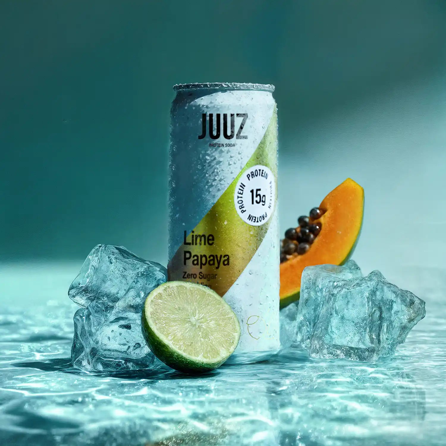 JUUZ Lime-Papaya Protein Soda 24er Tray – Protein Limonade kaufen