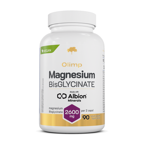 Olimp Magnesium Bisglycinat - 260 mg Magnesium, Albion® Chelat - 90 Kapseln